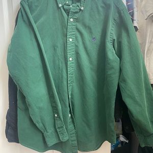 polo ralph lauren green and pure size large dress shirt